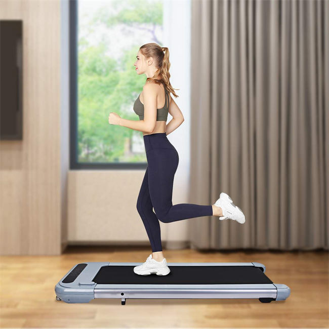 2 in 1 6km/h Electric Treadmill Remote Control Motorized Folding Running Machine Walking Pad Fitness Equipment For Home Office