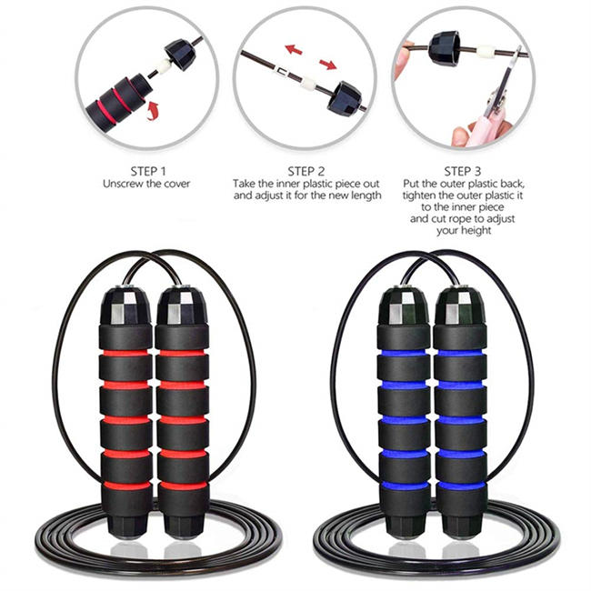 Redify 2 Pack Adjustable Jump Rope for Workout, Fitness Jump Rope for Men Women and Kids, Speed Jumping Rope for Exercise