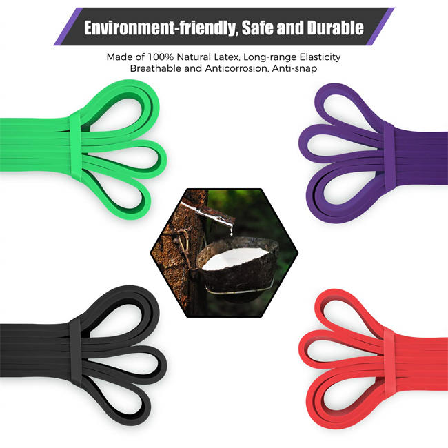 Resistance Bands, Pull Up Assistance Bands, Workout Exercise Bands, Long Resistance Bands Set for Men and Women, Elastic Bands for Stretch, Power Weighted Gyms at Home Fitness Equipment