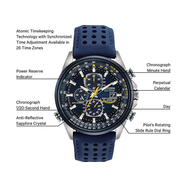 Citizen Eco-Drive World Chronograph A-T Mens Watch