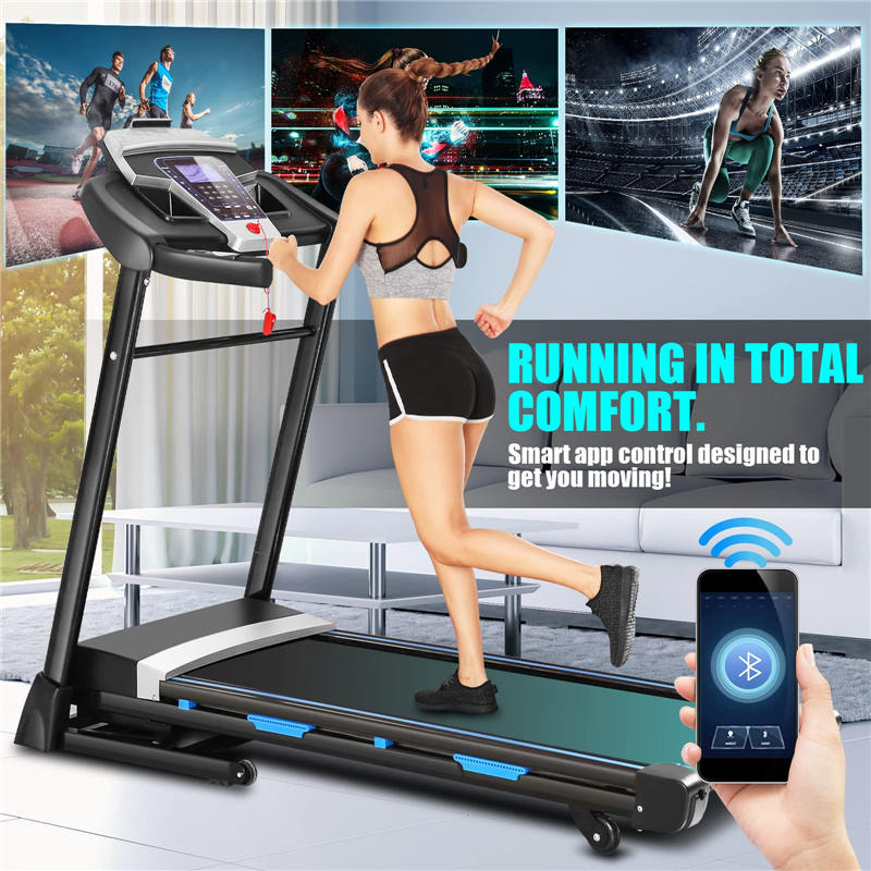 Folding Treadmill with Automatic Incline, 300 LB Weight Capacity, 3.25 HP, Ultra-Wide & Quiet